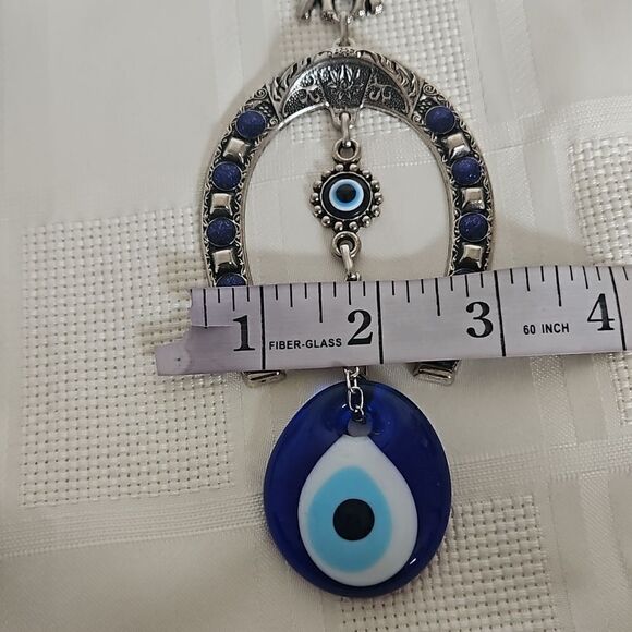 Hanging Horseshoe Medium Royal Blue/ Silver - Picture 8 of 16